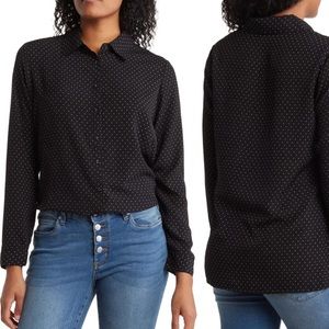 T Tahari long sleeve button down shirt NWT